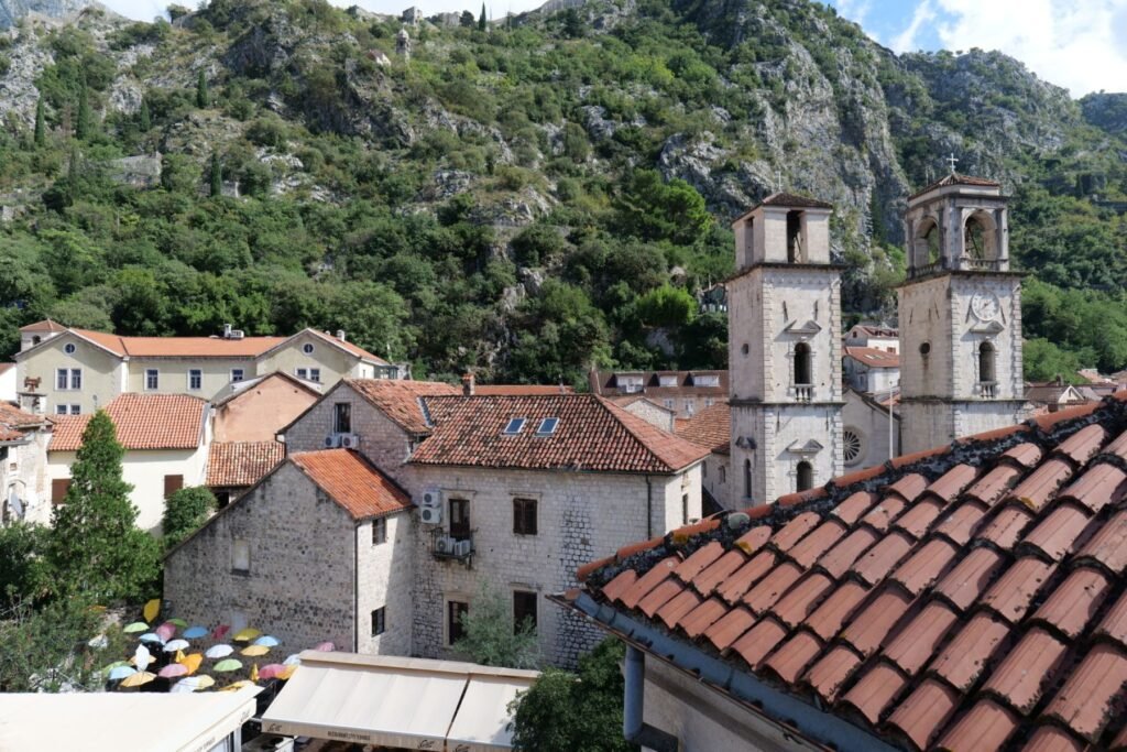 The view of St Tryphon Cathedral from the balcony of my airbnb!