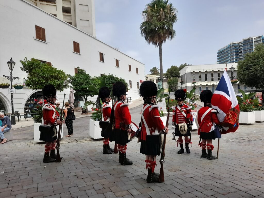 Watching the re-enactment society perform the Ceremony of the Keys on a Saturday lunchtime in Casemates Square!