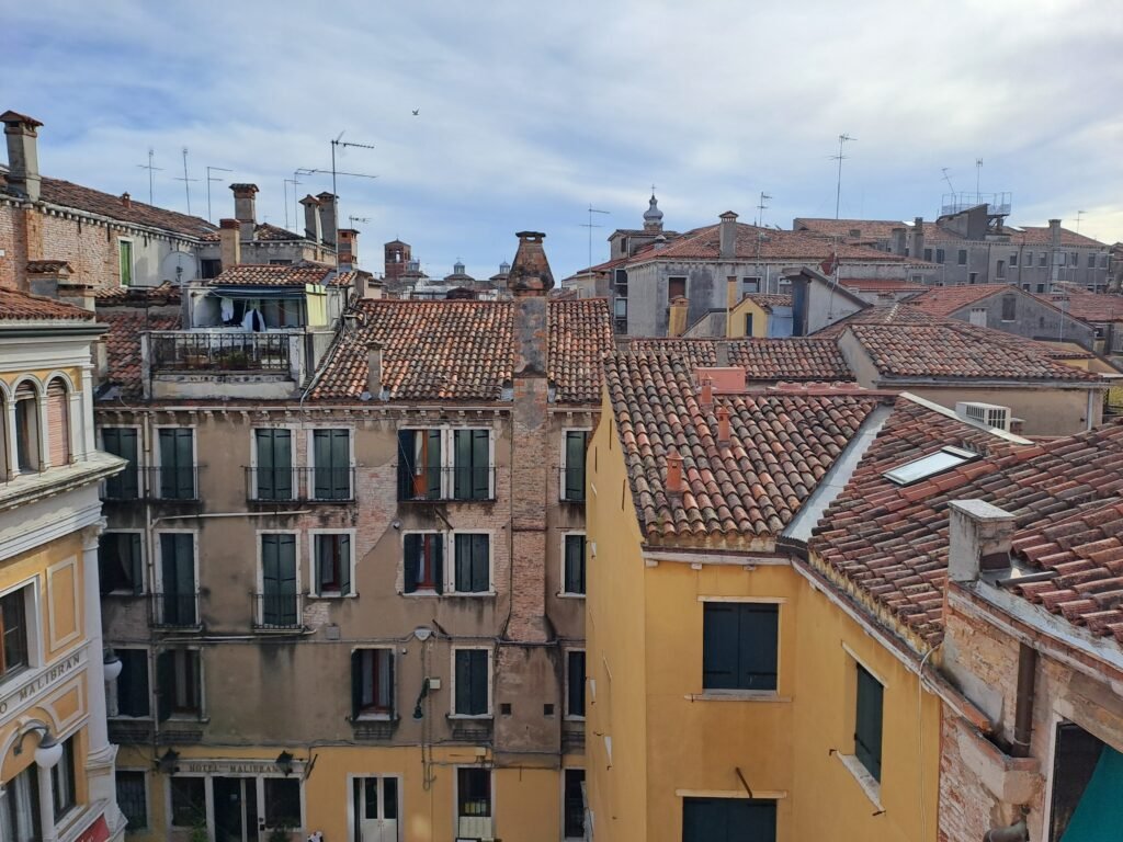 The view from my room across the buildings of Venice