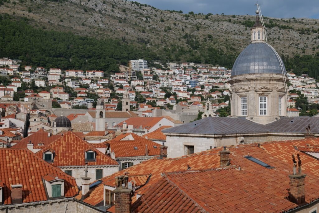 Charming Dubrovnik Old Town with its famous red rooves