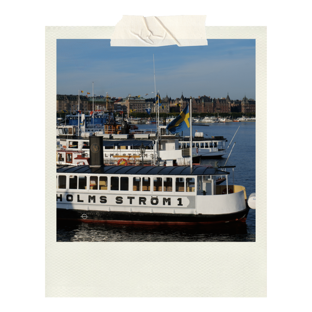 The traditional boats in Stockholm harbour!
