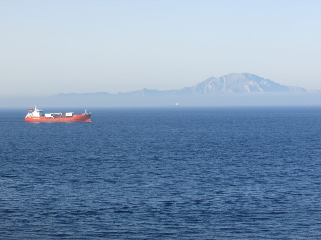 The spectacular view of Morocco from Europa Point in Gibraltar