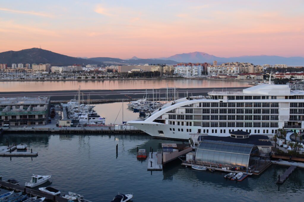 Watching the sunset from my old apartment in Gibraltar