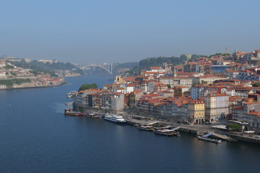 Looking across at Porto from the Dom Luis I Bridge