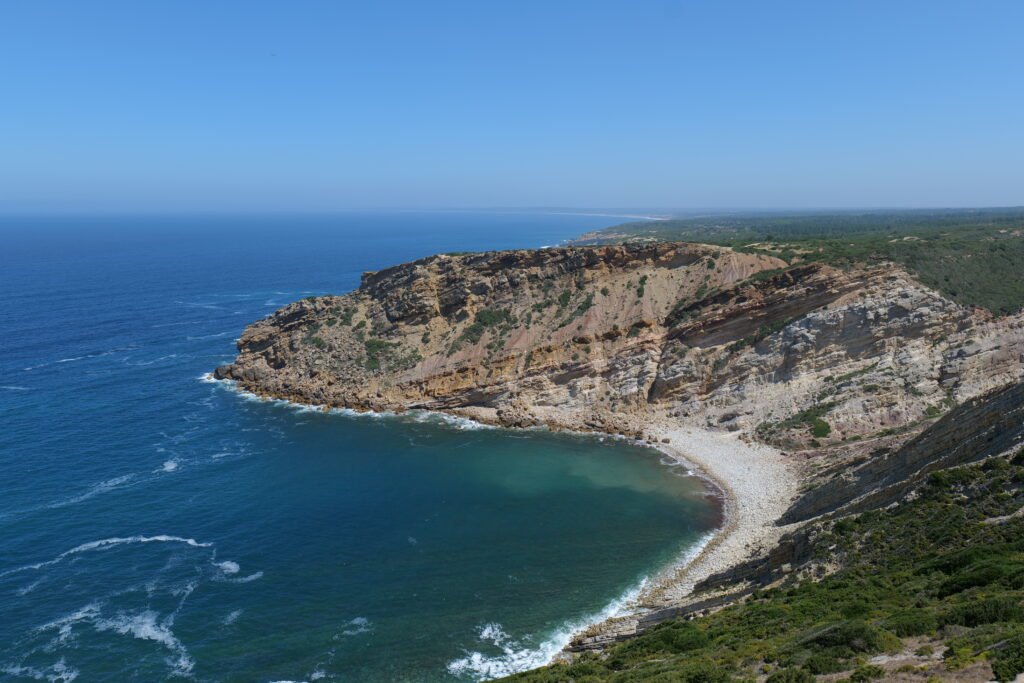 The unspoilt, rugged coastline of Arrabida Natural Park