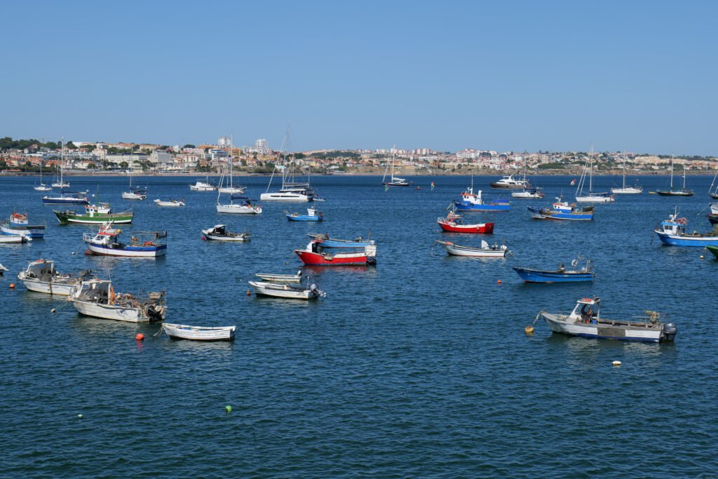 Small boats moored in Cascais!