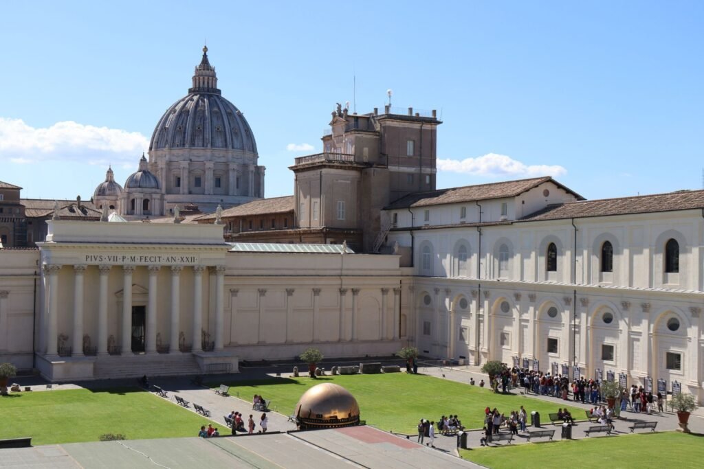 You'll also get beautiful views from inside the Vatican Museums, like this one!