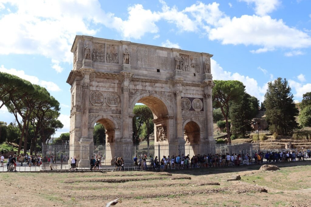 Walking near the Colosseum in Rome