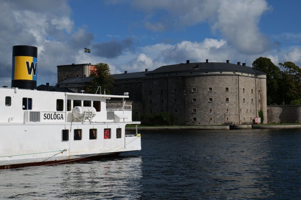 The imposing Vaxholm fortress, just a short hop across the water