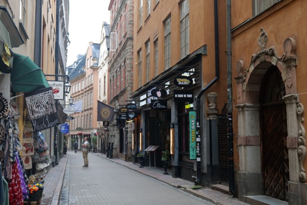 Gamla Stan's colourful streets in the early morning!