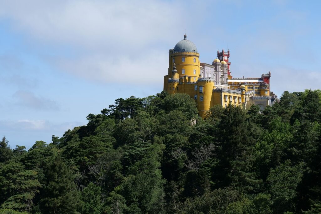 The view of Pena Palace from Cruz Alta