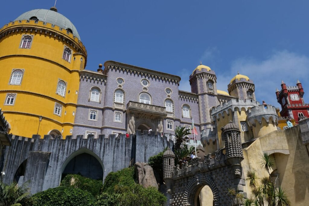 Exploring the colourful terraces of Pena Palace