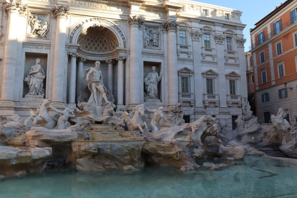 The beautiful Trevi Fountain in the early morning!
