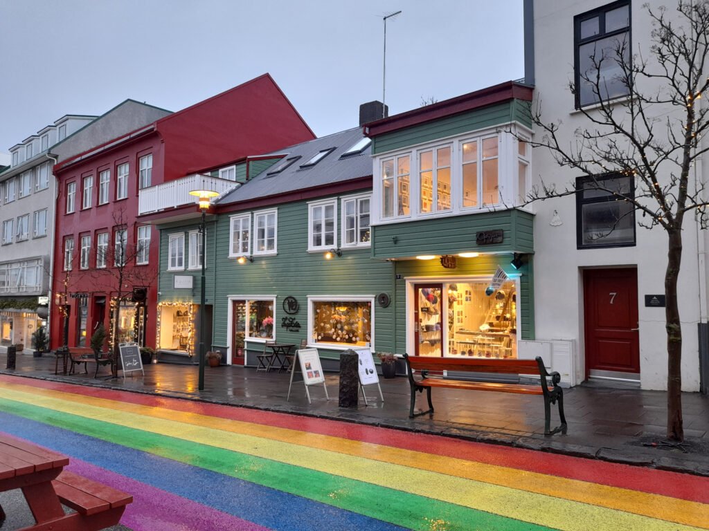 Reykjavik's famous rainbow road is just one example of Iceland's welcoming culture