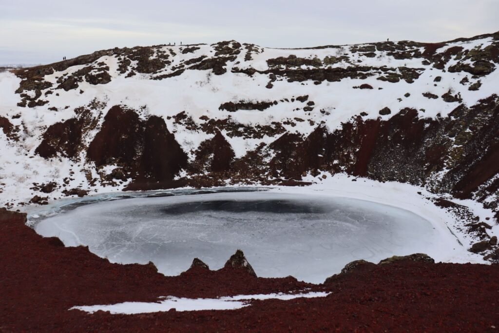 Hiking around Kerid Crater
