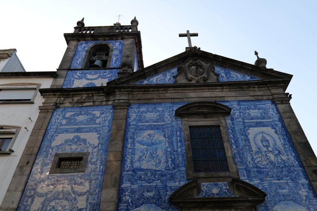 Admiring Capela das Almas' stunning 15,000 blue and white tiles!