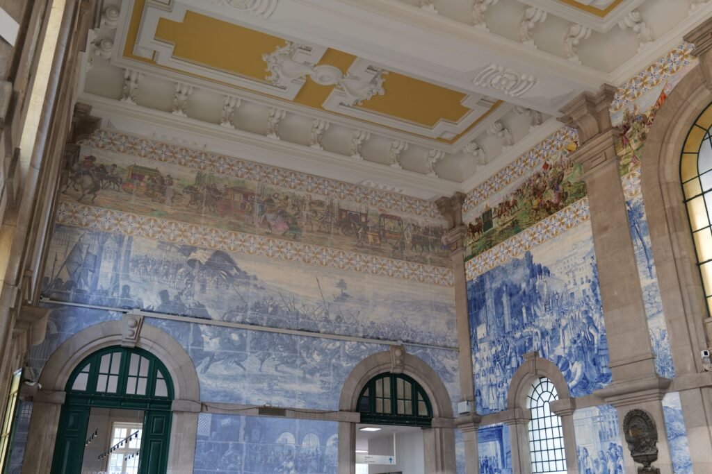 The beautiful interior of São Bento station is well worth a visit