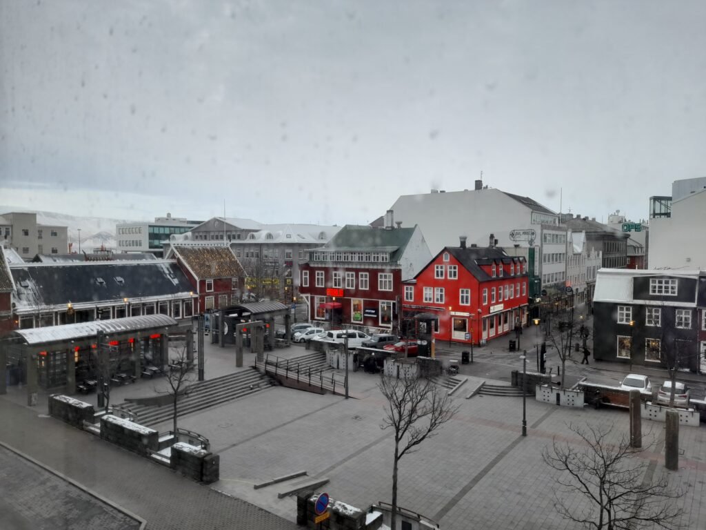 The cute view of downtown Reykjavik from my hotel window!