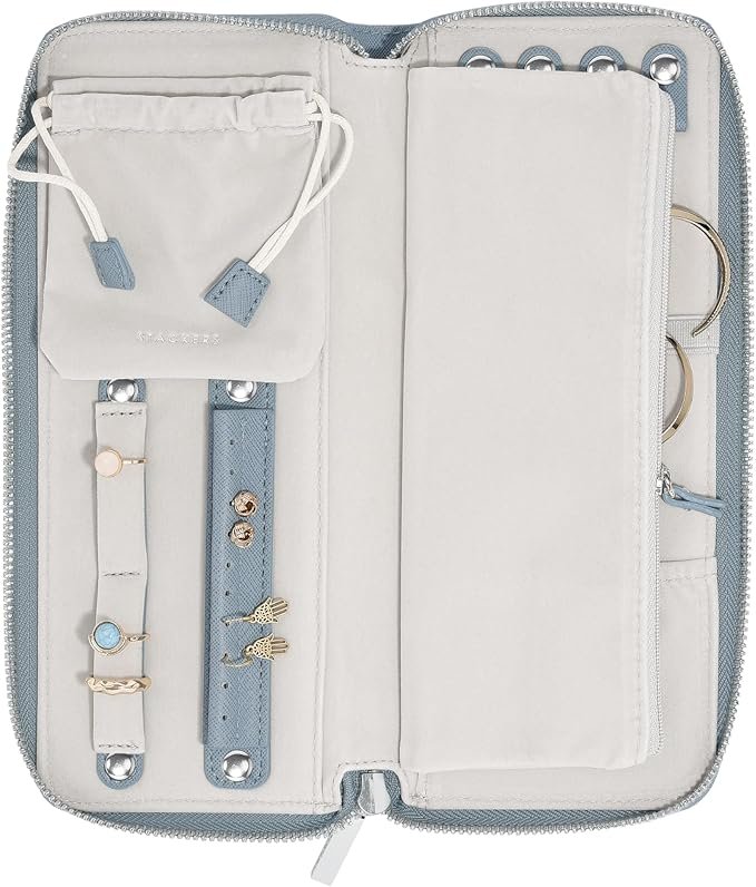 Stackers Dusky Blue Jewellery Roll