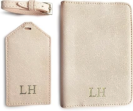 Prisée Personalised Luggage Tag and Passport Holder Set