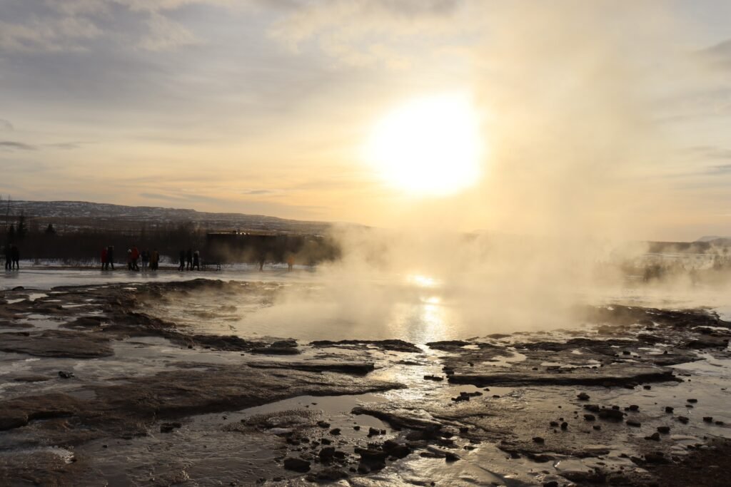 Strokkur Geyser, steaming between eruptions!