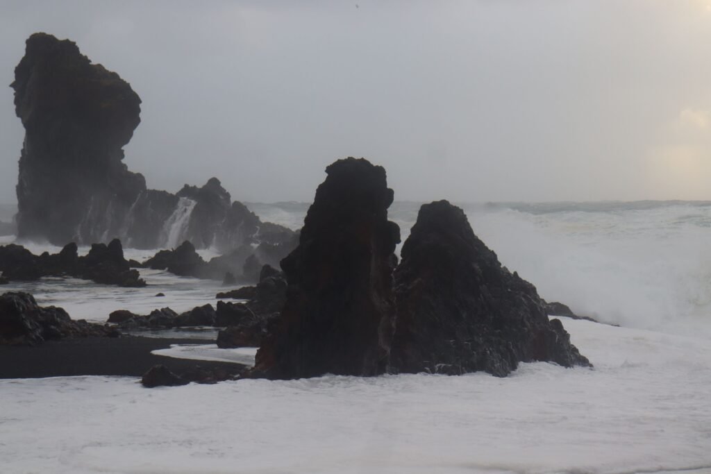 Wild winds pounding the Snaefellsnes Peninsula's coastline!