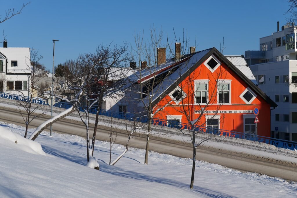 The snowy streets of Tromsø!