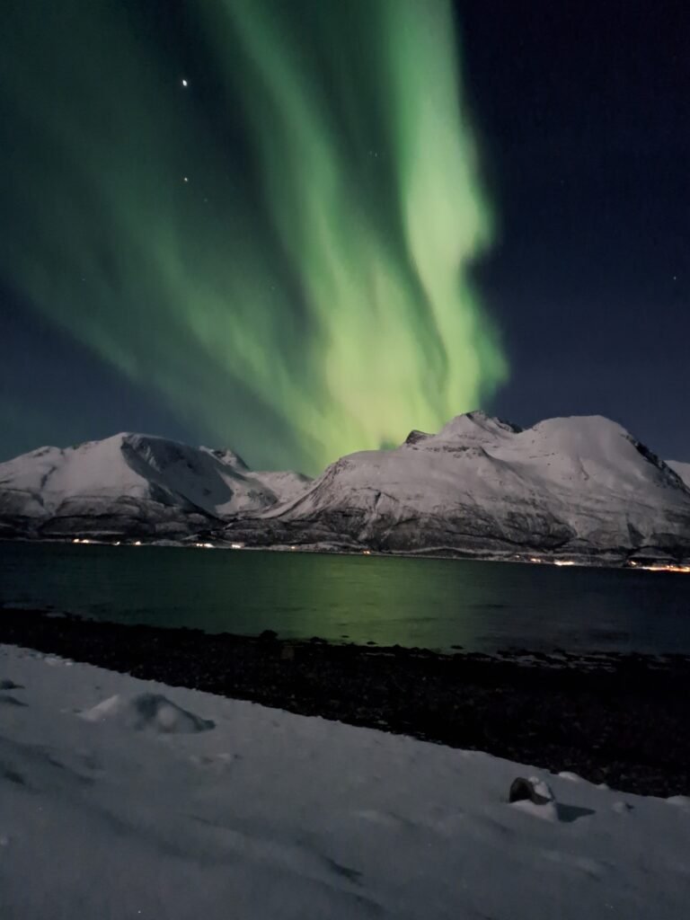 The Northern Lights reflecting in the water!