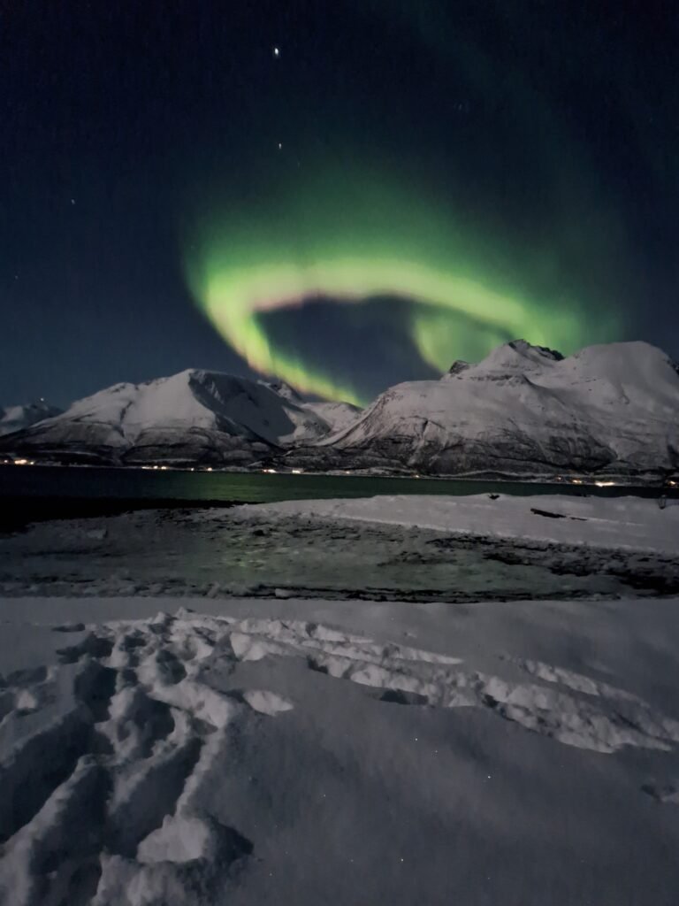 The Northern Lights with just a tint of pink!