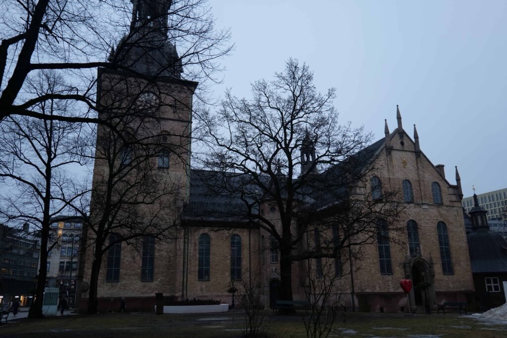 Oslo Cathedral in winter
