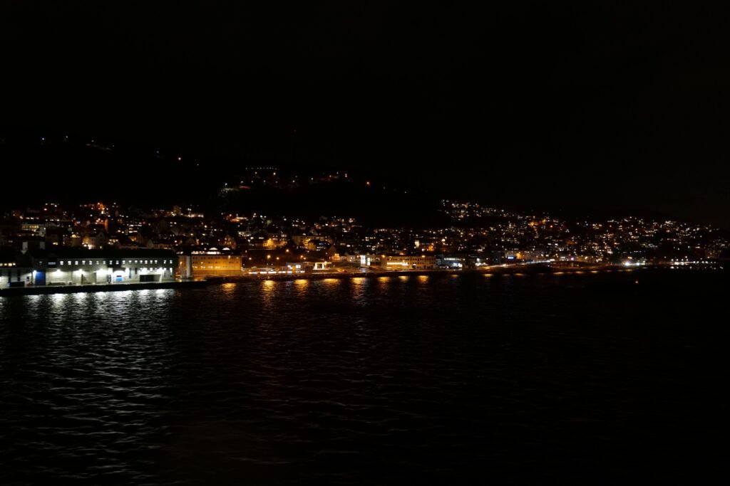 Molde all lit up at night
