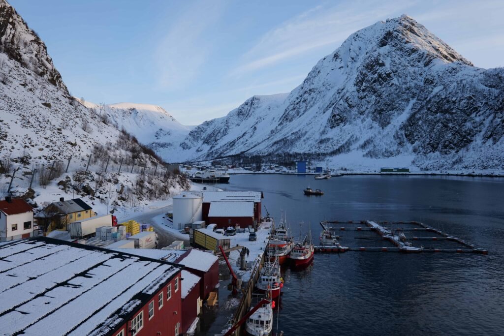 Tiny Øksfjord is one of the most beautiful ports on the Norway Coastal Express itinerary!