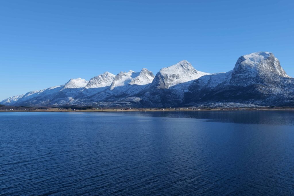 The Seven Sisters Mountain Range from the Coastal Express in winter
