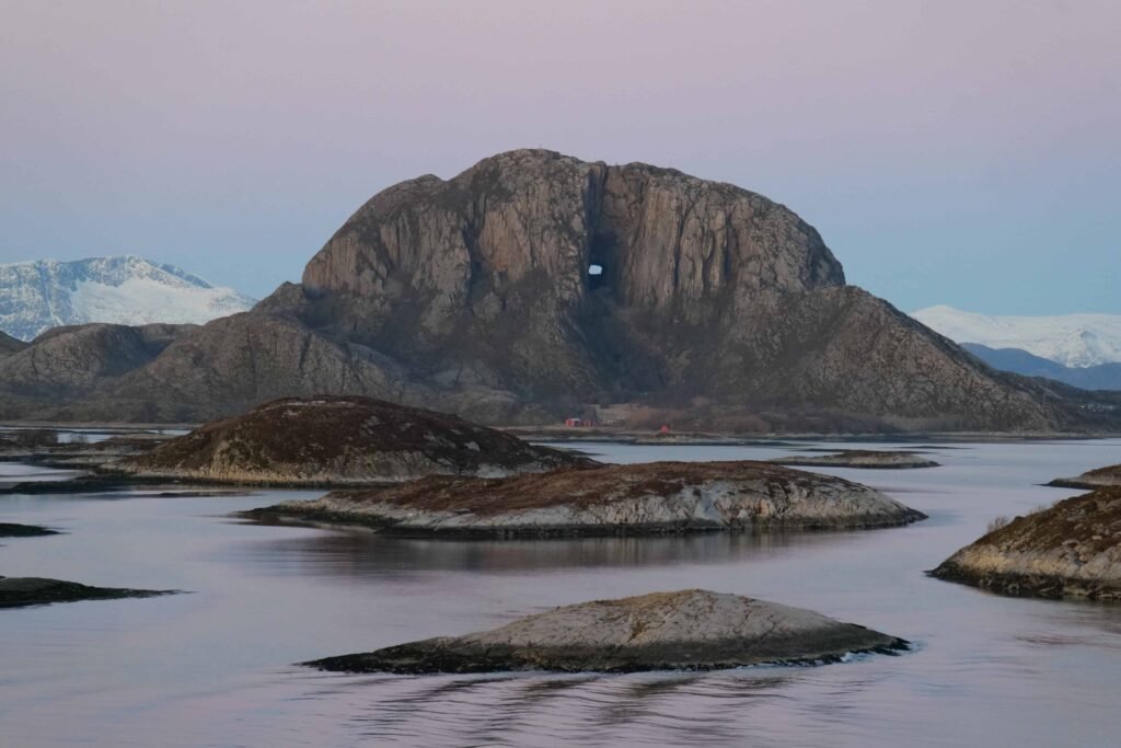 Sailing past Mount Torghatten as the sun goes down is one of my favourite memories!