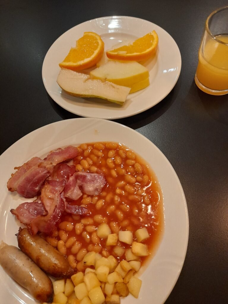 Starting my day with a hot breakfast at my hotel, Center Hotels Plaza