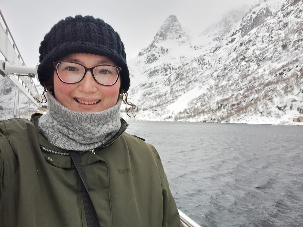Me all bundled up in the Raftsund in winter!