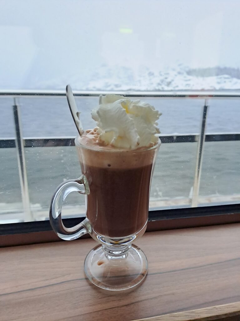 Relaxing in the lounge with the most delicious hot chocolate!