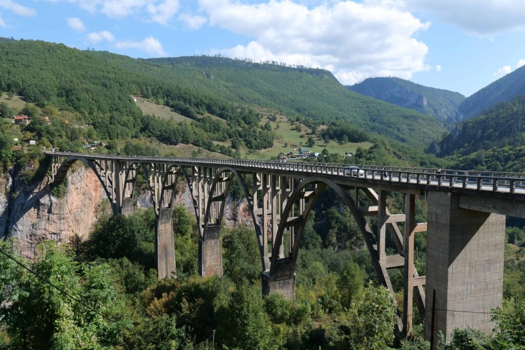 The Tara Bridge stretching across the canyon