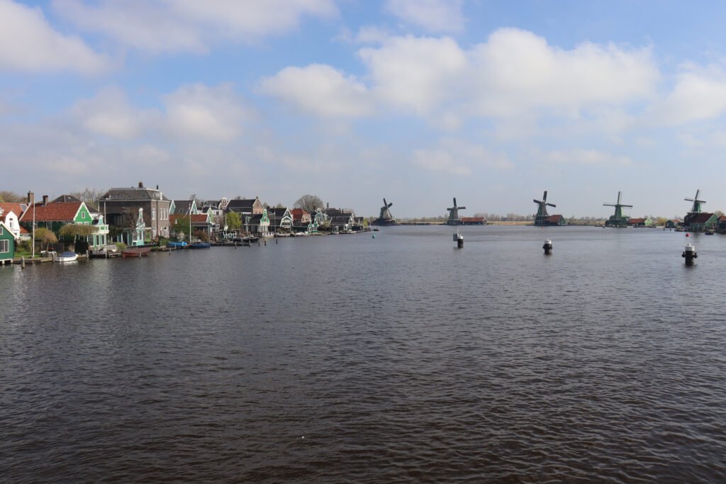 The Zaanse Schans windmill village in the Netherlands