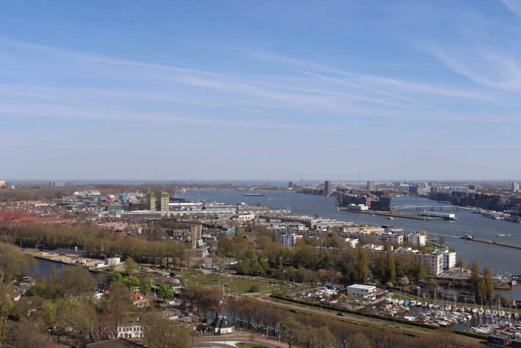 Enjoying the spring sunshine at the A'DAM Lookout!
