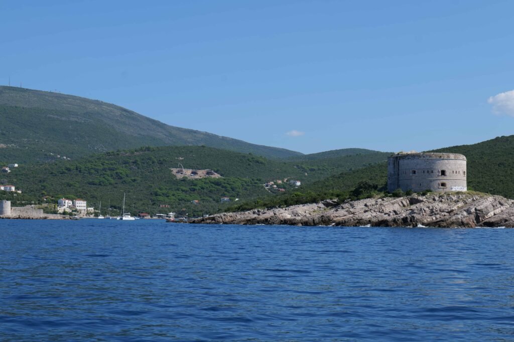 Sailing past Mamula island