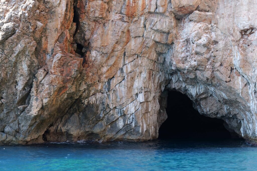 The stunning Blue Cave with its turquoise waters!