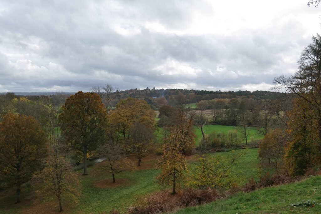 Enjoying a picnic by the Temple of Bacchus!