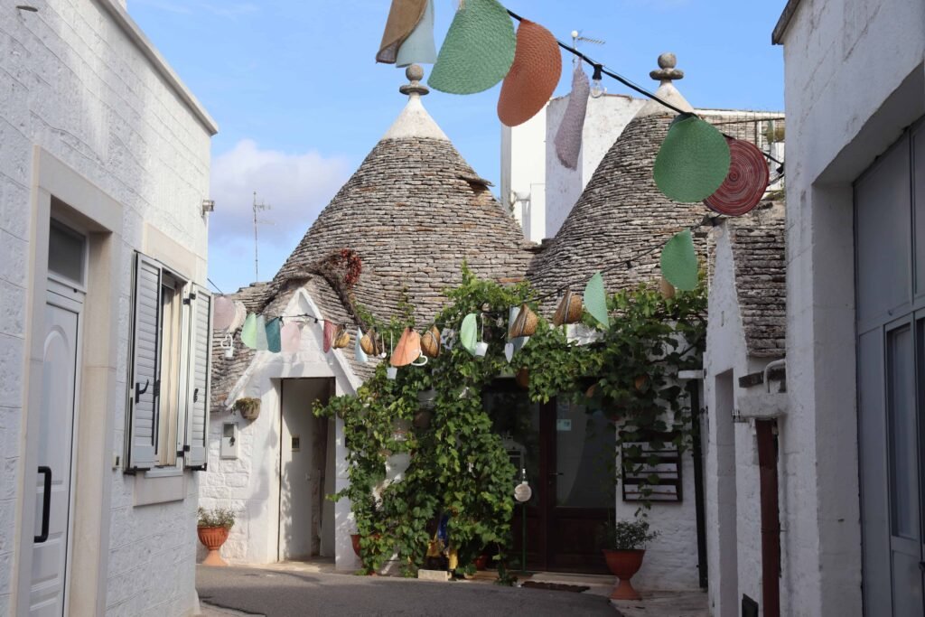 Walking the deserted streets of Alberobello in the morning