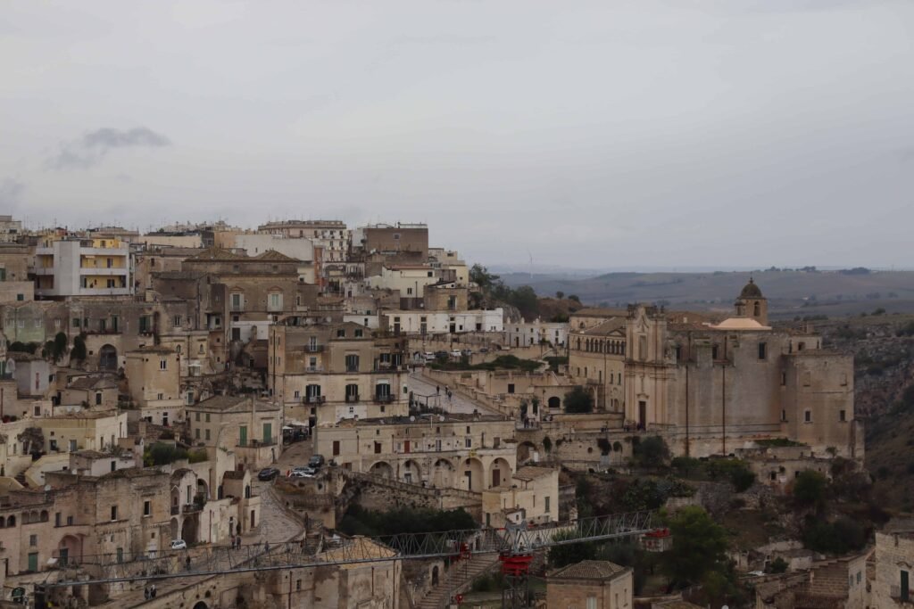 Historic town with stone buildings