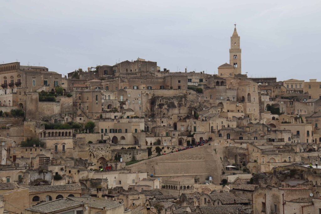 Historic town with ancient stone buildings