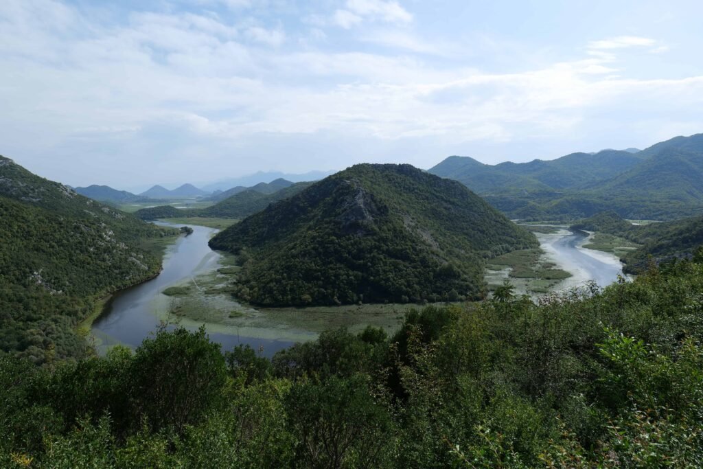 Driving through Lake Skadar National Park