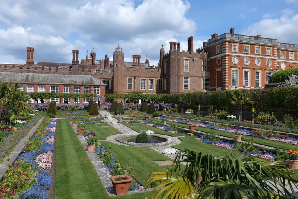 Beautiful spring blooms line the borders of the Pond Gardens