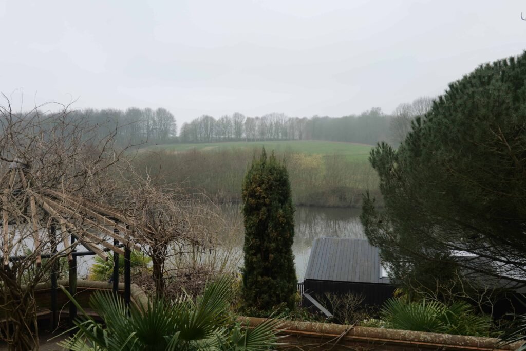 The view overlooking the secluded Lakeside Lodges