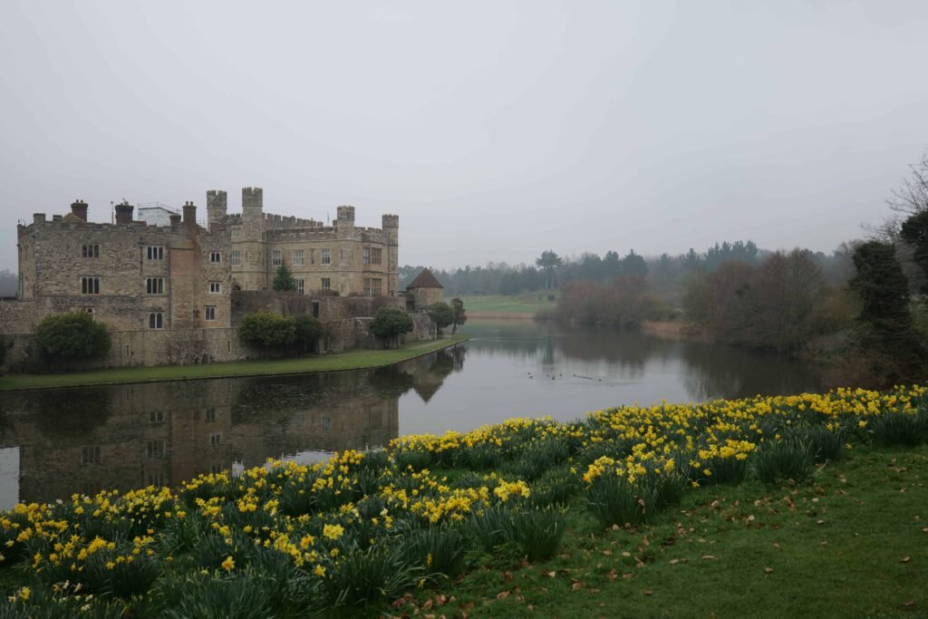 Leeds Castle, surrounded by its great moat